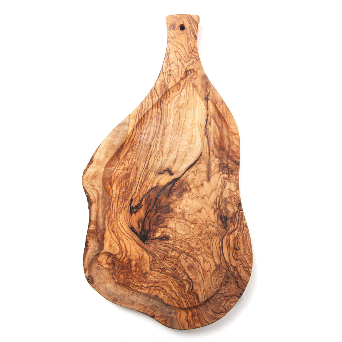 Anchor Lodge Organically Shaped Medium Olive Wood Board with Hanging Handle